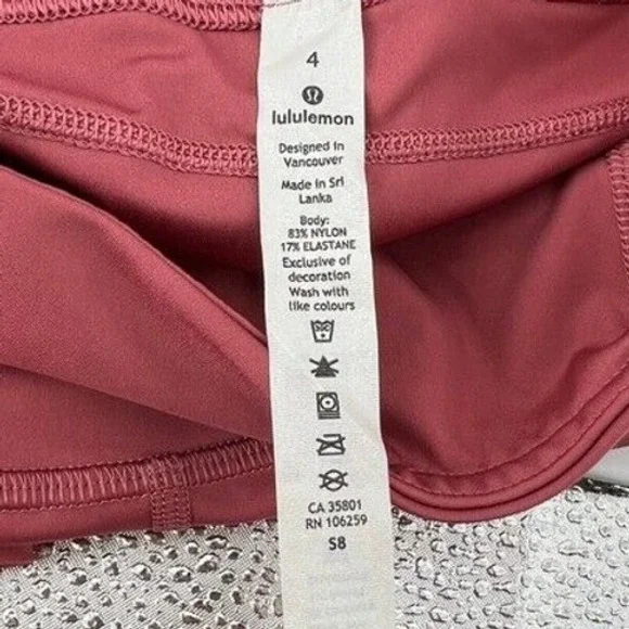 Lululemon Women‎ 4 Lululemon Fast Free High Rise Tight 25 Cool Cherry NWOT